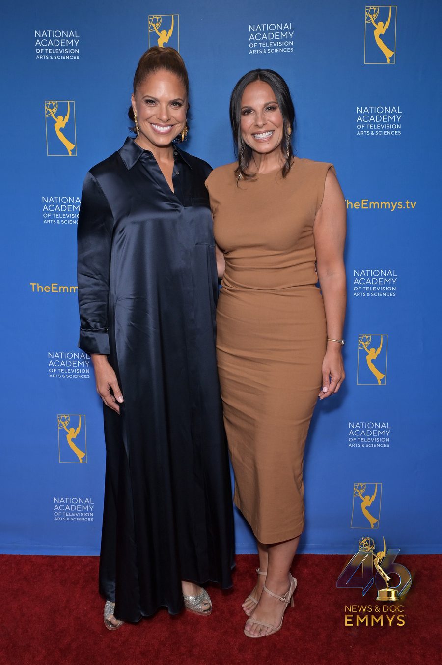 Jessica Jallings Gomez with Soledad O'Brien at the News & Documentary Emmy Awards