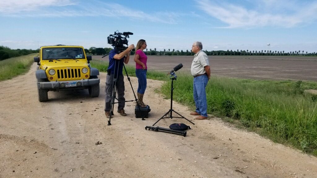 Jessica Jallings Gomez on a field shoot with her crew